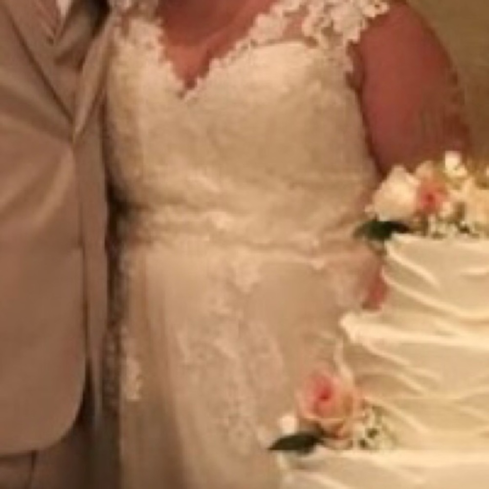 Vintage lace and tulle wedding dress